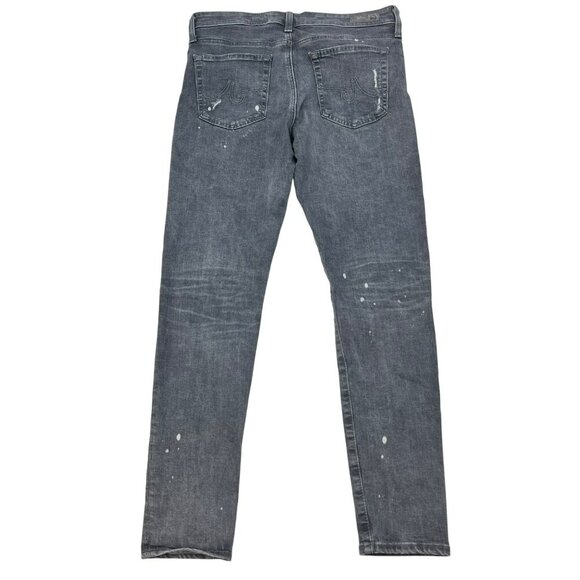 Adriano Goldschmied Womens Farrah Skinny Crop Jeans Gray Paint Splatter 30 Waist - Picture 7 of 10